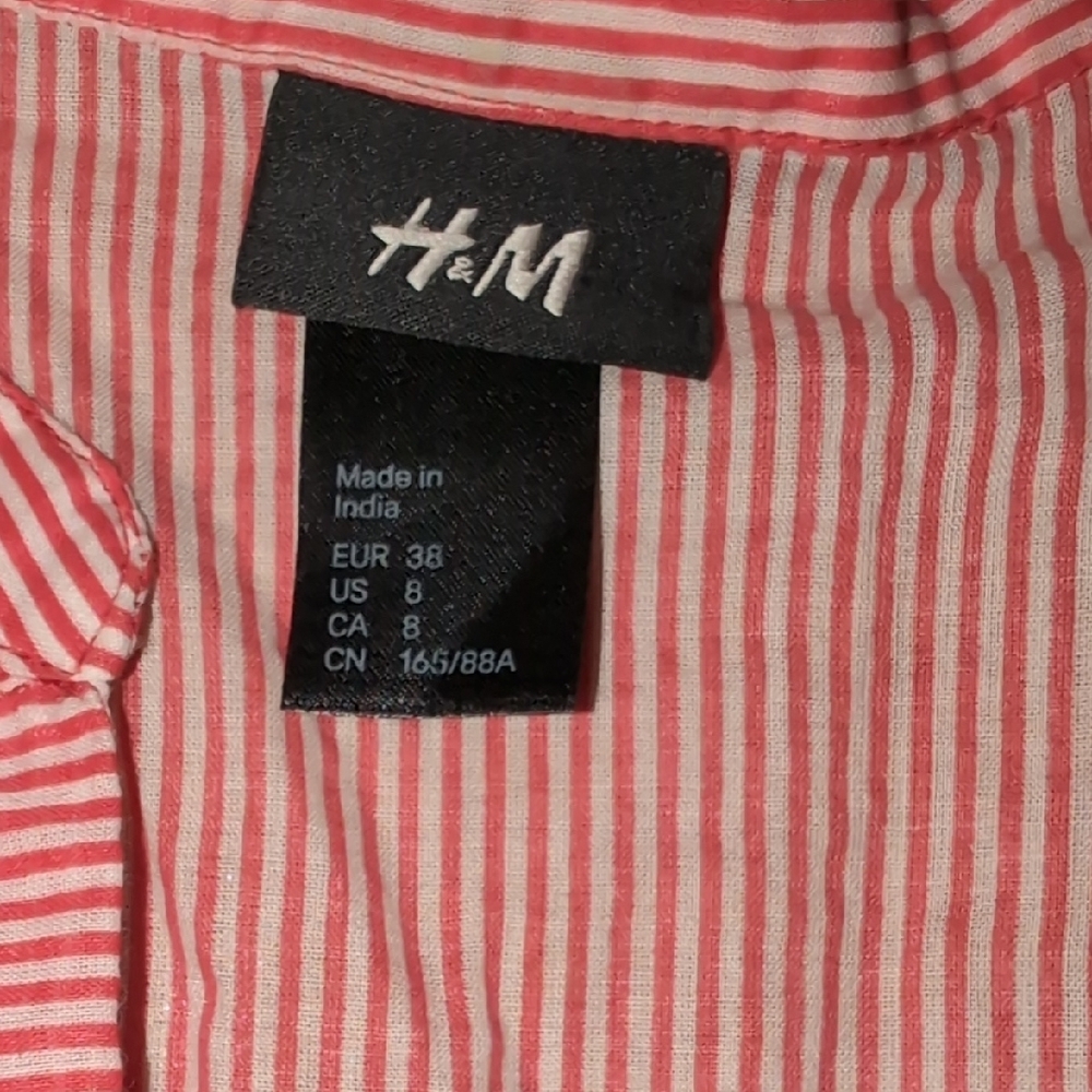 H&M Red and White Ruffle Blouse - Picture 2 of 7